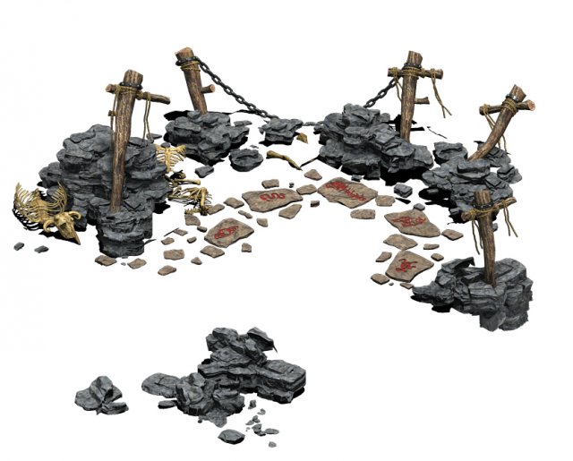 Western Hills – Stone Altar 01 3D Model