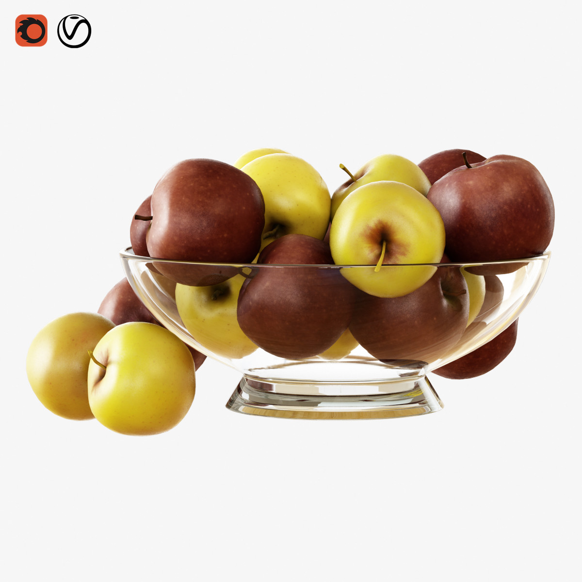 3D model Apples in a vase 3D Model