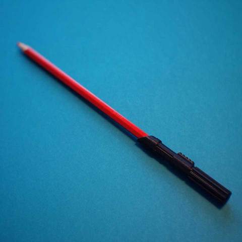 Lightsaber Pencil Extender 3D Print Model