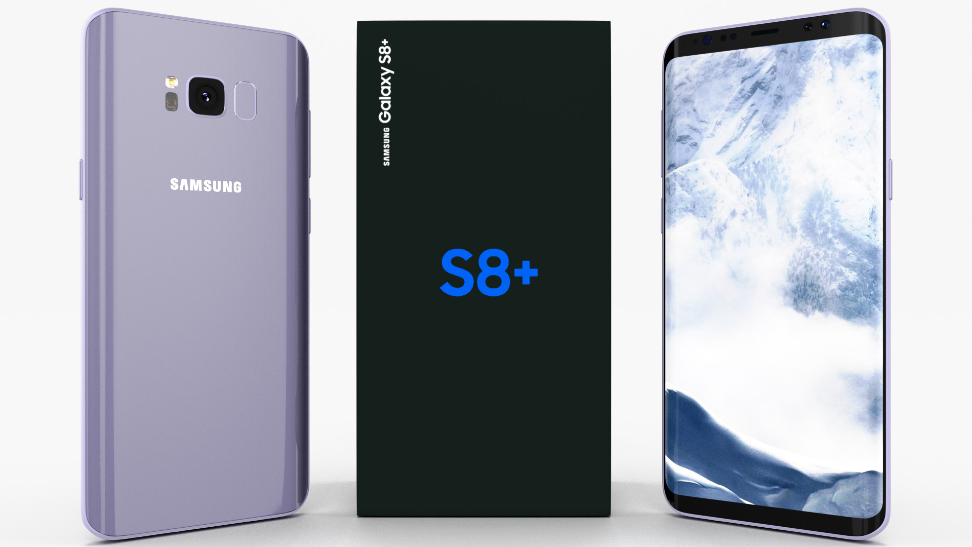 Samsung Galaxy S8+ Orchid Gray 3D model 3D Model