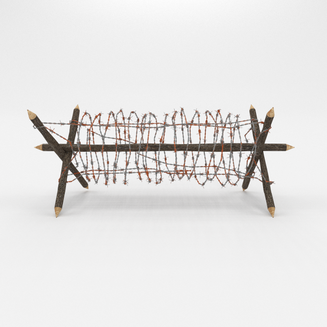 Barb Wire Obstacle 1 3D Model