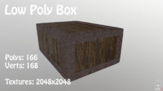 3D Low Poly Box 3D Model