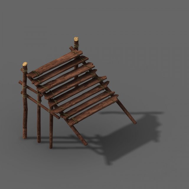 Building – wood ladder 2 3D Model