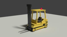 Low Poly Cartoony Forklift 3D Model
