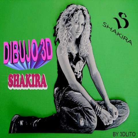 Dibujo 3D SHAKIRA 3D Print Model