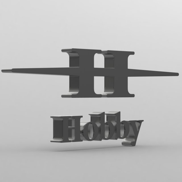 Hobby logo 3D Model