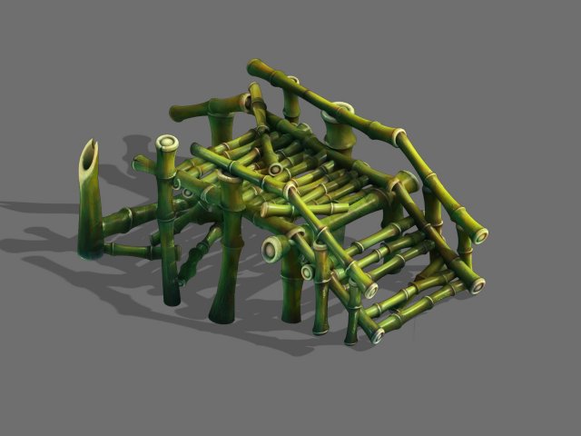 Bamboo – broken bridge 3D Model