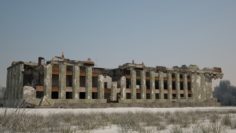 A 3D model of the building after the end of the apocalypse 3D Model