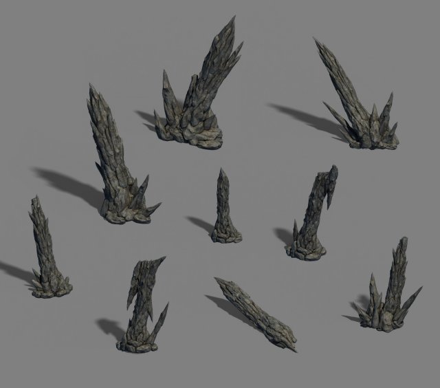 Zhaoshan – stone stone teeth 3D Model