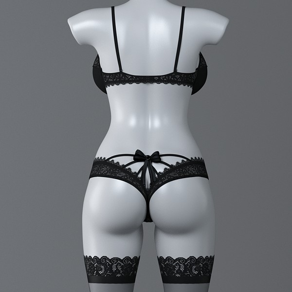 HD Lingerie 7 3D model 3D Model