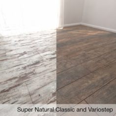 Parquet Floor Super Natural Classic 3 and Varioste 3D Model