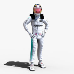 3D model Lewis Hamilton 2017 3D Model
