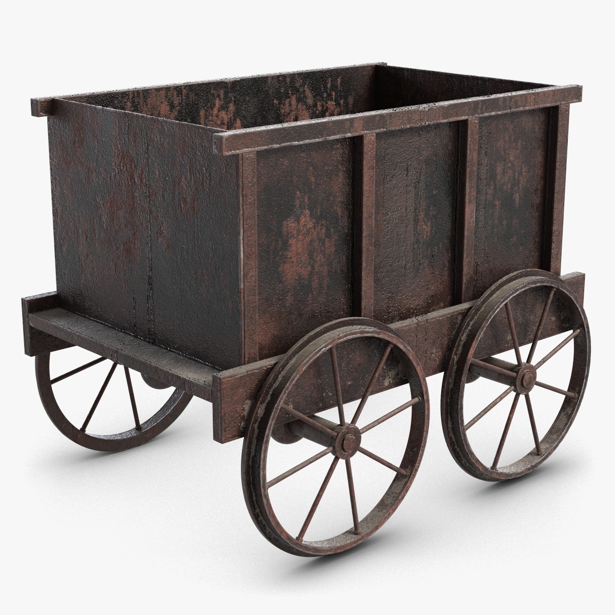 Mine Tub Trolley 1 Small 3D 3D Model