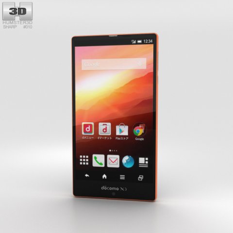 Sharp Aquos Zeta SH-04F Orange 3D Model