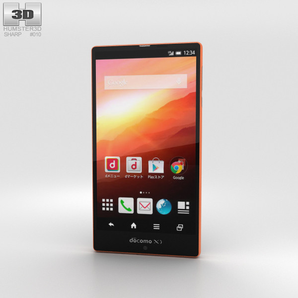 3D Sharp Aquos Zeta SH-04F Orange model 3D Model