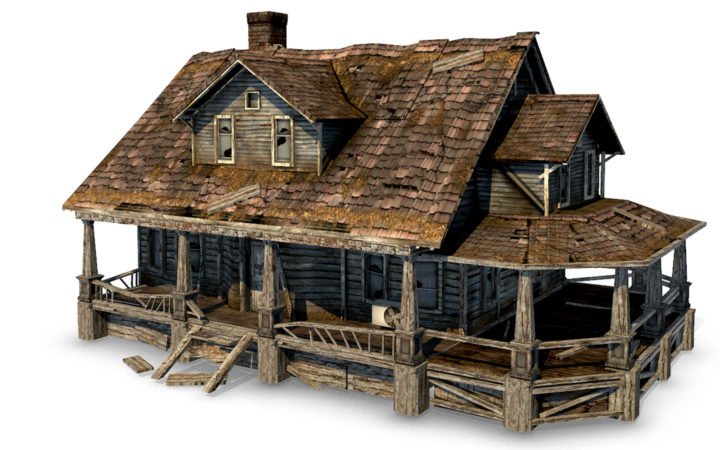 Old house template model 3D Model
