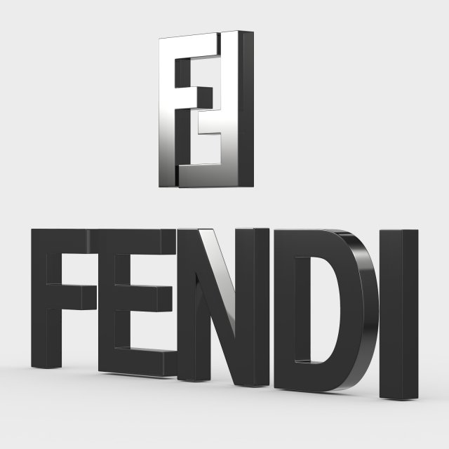 Fendi logo 3D Model - 3DHunt.co