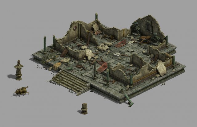 Building – house ruins 3D Model