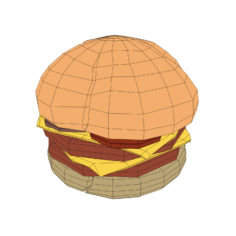 Burger hamburger junk food 3D Model