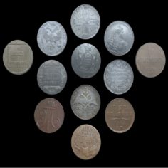 Russian Empire Coins 3D Model