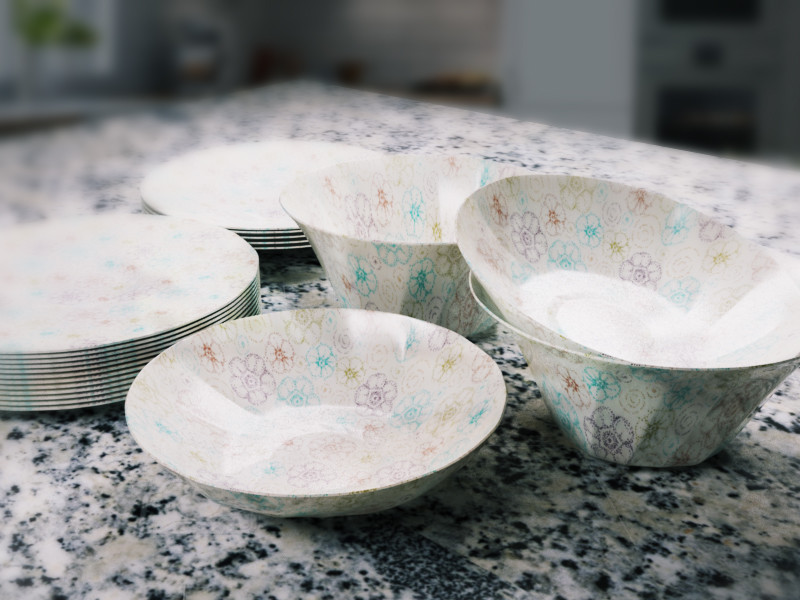 dishes 3D model 3D Model