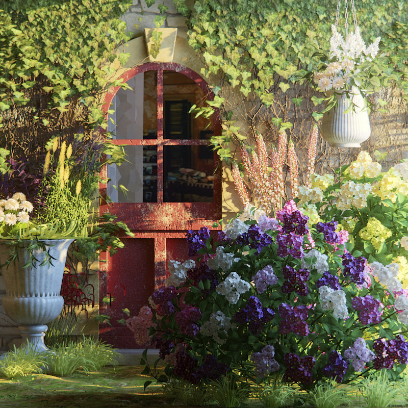 Flowers exterior 3D model 3D Model