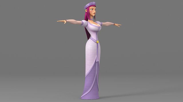 Cartoon woman 5 3D Model