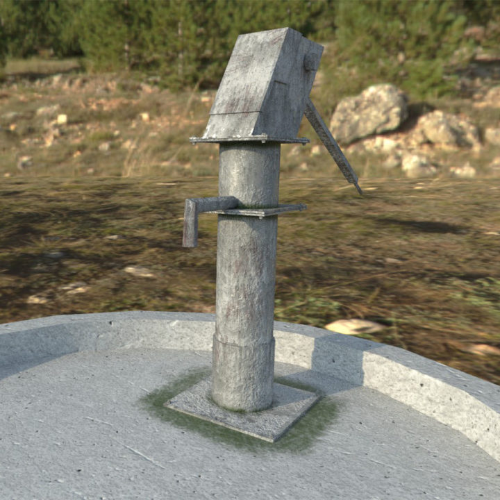 Old Hand Pump 3D Model