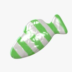 Swedish Fish Green Stripe 3D model 3D Model