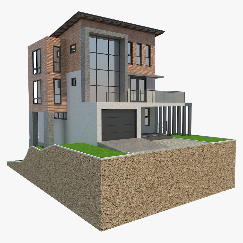 3D Rest House 01 model 3D Model