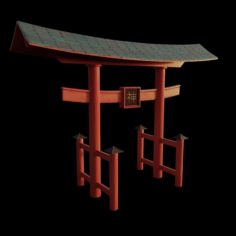 3D Japanese Torii (PBR) model 3D Model