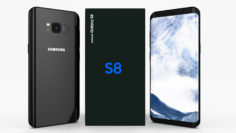 Samsung Galaxy S8 Midnight Black 3D Model