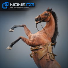 Horses Animated v2 3D Model