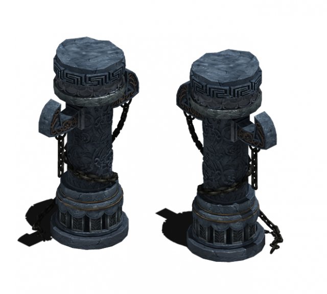 Trapped dragon cave – pillar 01 3D Model