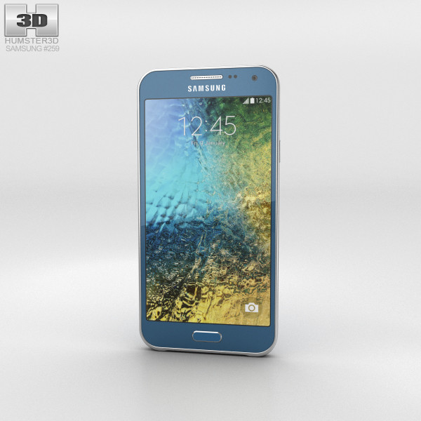 3D Samsung Galaxy E5 Blue 3D Model