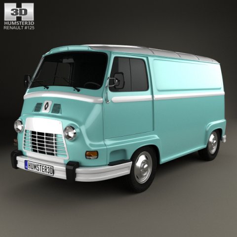 Renault Estafette Panel Van 1976 3D Model