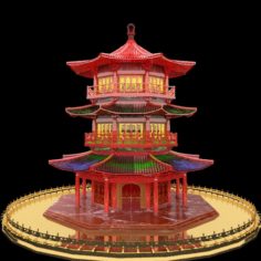 Chinese tower 3D model 3D Model