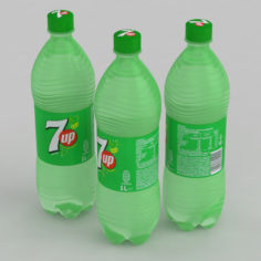 3D model Beverage Bottle 7up 1L 3D Model