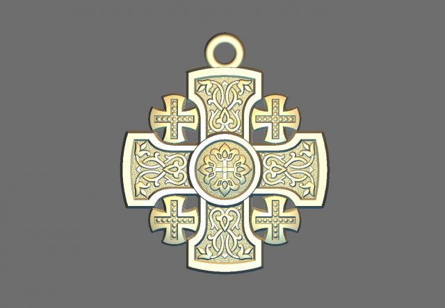 Jerusalem cross 3D Model