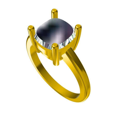 Jewelry 3D CAD Model Womens Engagement Ring 3D Print Model