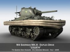 M4 Sherman MKIII – Duplex Drive 3D Model