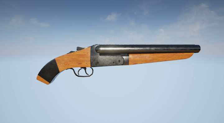 3D Sawed Off Shotgun model 3D Model