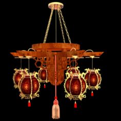 Chinese palace lamp 3D 3D Model