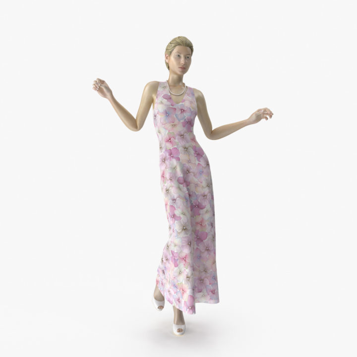 3D Showroom Mannequin 036 Pose 05 3D Model