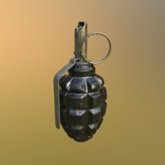 Grenade F-1 USSR Russia PBR Midpoly Game-ready 3D Model