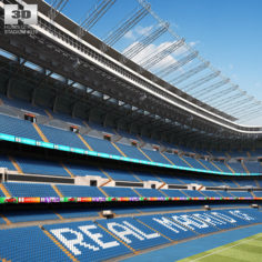 Santiago Bernabeu Stadium 3D model 3D Model