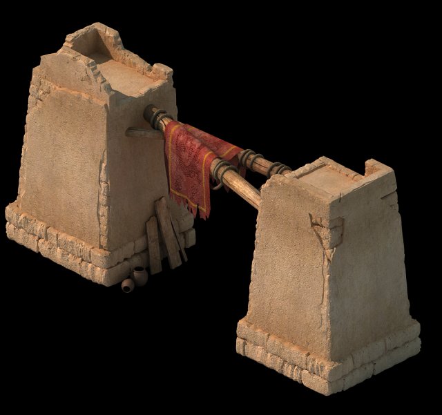 Desert ancient battlefield – fence 3D Model