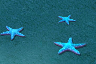 Submarine cartoon world – blue five – pointed star 3D Model