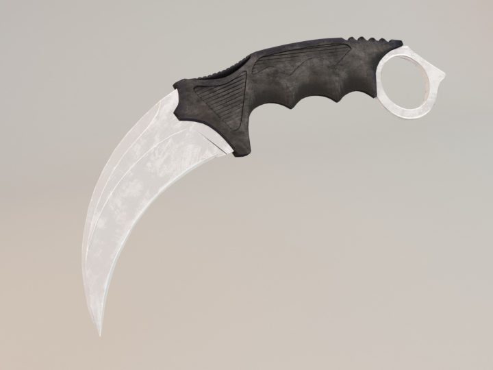 3D Lowpoly gameobject CS knife Karambit 3D Model