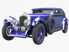 Bentley Blue Train 3D Model
